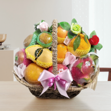 수도권배송 (과일바구니 q-0006) 상견례 병문안 출산 승진 축하 예단 추수감사절 과일선물, 1개