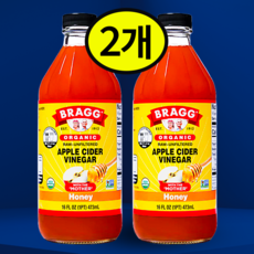 브래그 애사비 사과식초 애플사이다비니거 꿀맛, 473ml, 2개