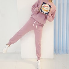 Yuncoco 女款純色休閒套裝