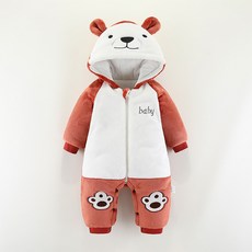 스타도어 유아용 곰돌이 후드 도톰 집업 우주복