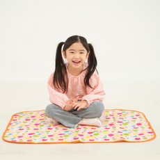 1인용 돗자리+보관가방세트 미니 피크닉매트, 핑크도트