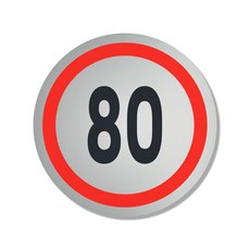 자동차80km속도제한 반사스티커 차량외부부착용