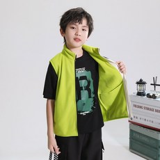 REEZ 兒童搖粒絨雙面馬甲 秋冬男女童防風保暖抗靜電背心外套