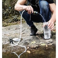 ELANWELL 攜帶式淨水器 含馬達組與軟式水壺, SALM101P