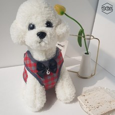 하네스옷 애완용 소형견 조끼 조절 가능한 메쉬 가슴줄 반려견 산책줄