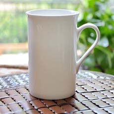 320ML 일반 흰색 본차이나 텀블러 세라믹 머그 도자기 타자 카페 에스프레소 커피 백자, 301 400ml