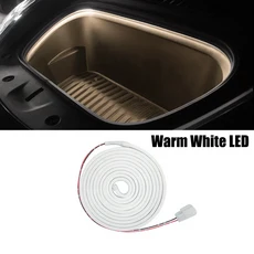 테슬라 모델 주니퍼 출시 모델 하이랜드 프론트 트렁크 앰비언트 라이트 유연한 실리콘 스트립 장식 램프 2026 3 Y LED, Warm White / MY 2021-2024, 21W5W, 상세설명참조