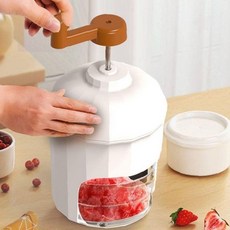 손잡이 디저트 얼음갈이 여름 가정용 눈꽃빙삭기 수동빙수제조기 회전식 주방 간식, 상세페이지 참조