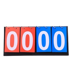 XINJING 翻頁式計分板 雙面數字計分牌 適用多種球類運動比賽, 1個, 袋裝-簡易記分板（分數0-99）