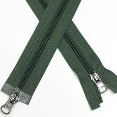 투웨이 츄리닝지퍼 나일론5호 약73cm (카키) 코일지퍼