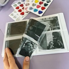 폴라로이드 앨범 핑크 사진첩 띠부씰 팬시 카드 보관 홀더