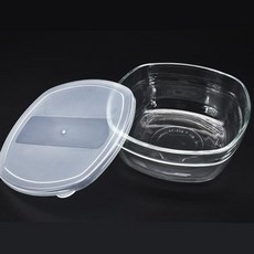 도모아 글라스락 밀폐용기 유리 반찬통 샐러드볼 소 480ml, 1개