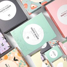 2YOUNG 미니포토북 4x6 80매 바인더 굿즈 부띠씰 소장 포켓식, 다크블루