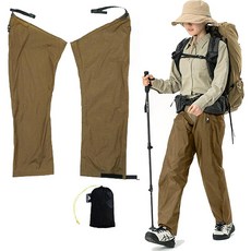 3F UL GEAR 이어 초경량 레그 게이터 - 79.4g2.8온스 방수 롱 레인 커버 하이킹 및 스노우용 휴대용 팬츠 남성 여성용 사이클링 배낭여행 조절 가능한 디자인