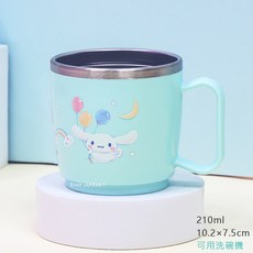 韓國 lilfant 兒童餐具套裝可愛卡通設計 外出攜帶方便, 1個, 304不鏽鋼杯 大耳狗, 筷子/湯匙/叉子/杯子/水壺/餐盤/餐具袋