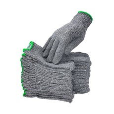 京閣織化 16兩棉紗手套 - 耐磨加厚型工作手套，建築工地搬運適用, 灰色 1打12雙 超商材積限10打, 1個