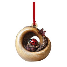 Vibranting Owl Styles 2D Sturdy Acrylic Ornament Fashion Accessory compatible with Christmas Tree a, Ladybug Pendant, 1개