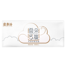 雲朵5層可濕式衛生紙 100抽 親膚柔軟 可沖馬桶, 1個, 潔柔淨雲朵5層衛生紙100抽(包)