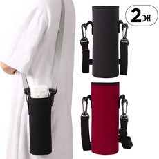 바시니아 크로스 텀블러 파우치 + 2개세트 500ml, 1개, 블랙 와인