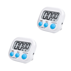 자석 심플 주방 타이머, 2개, 화이트