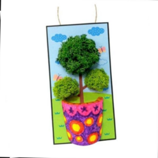 [하늘다원]둥근나무 스칸디아모스 벽걸이만들기/3매, 본상품