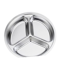 3구 스텐레스 원형식판, 1개, 기본