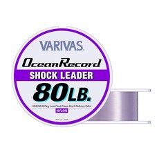 VARIVAS 50m 20 80lb 모리스 (발리바스) 리더 오션 레코드 쇼크 리더 나일론 호, 1개, 상세페이지 참조