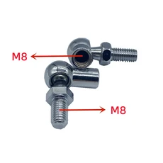2Pcs M6/M8 범용 가스 스트럿로드 엔드 피팅 볼 핀 커넥터 자동차 앞 보닛 트렁크 부츠 조인트 밸브, 01 D