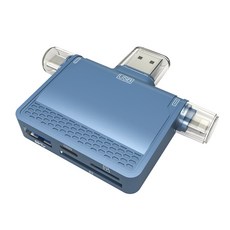 JPB 多功能OTG讀卡機 USB/SD/TF/Lightning適用 立即資料傳輸 備份, 藍色, 1個