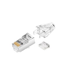 랜스타 CAT6A STP RJ45 커넥터 보호캡 세트 100개 LSN-CAT6A-STP, 투명, 1개, 22.5mm