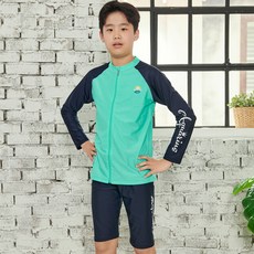 아쿠아리우스 아동 주니어 수영복 래쉬가드 집업 상하세트