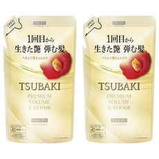 츠바키 프리미엄 볼륨 & 리페어 샴푸 리필용, 2개, 300ml