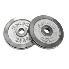 【Treewalker露遊】啞鈴電鍍片2.5KG 一組2入 啞鈴槓片 重量訓練片 電鍍槓片 槓鈴片 健身訓練, 1個