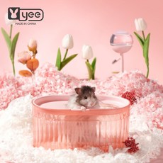 鼠球球 諾瑪浴室 倉鼠廁所 倉鼠浴室 侏儒黃金適用 無塵墊料防濺, 紅色, 1個