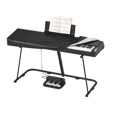 61/88키 피아노 커버 방수 방진 자외선 차단 디지털 61/88키용 420D 실버 코팅 옥스포드 천 음악 스탠드 지퍼 조절 가능한 드로스트링 (블랙-88KEYS), BLACK-88KEYS