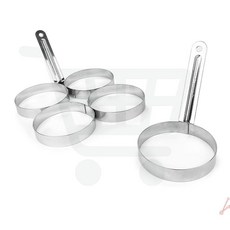 NP디자인 계란틀 스텐 원형 후라이 모양틀 에그링 토스트 달걀 손잡이 2구 실리콘 조리 4구, 1구