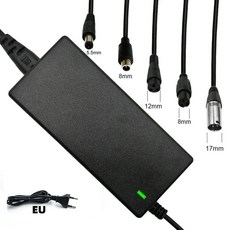 42V 2A 전동 스쿠터 충전기 멀티코드 4개포함 (전차종 충전), 블랙