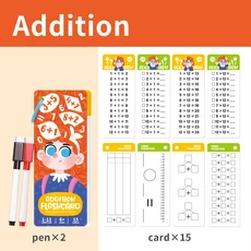 0-12 수학 계산 초보자 자가 테스트 훈련 카드 초등학교 몬테소리 사실 도구, 01 Addition