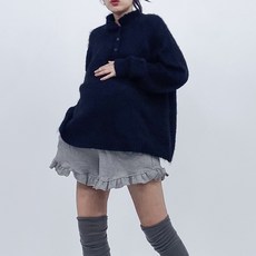 단추 하이넥 니트 겨울임부복 임산부오피스룩 가을만삭 예비맘룩