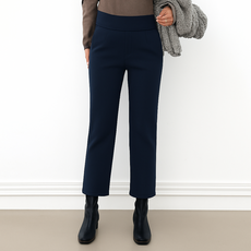 그레힙 겨울 여성 골프 바지 핀턱 세미 부츠컷 스판 9부 기모 스판 밴딩 팬츠