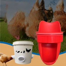 DIY 닭 사료통 만들기 장착형 병아리 조류 닭먹이 모이 밥통 급여기 피더, 급식기