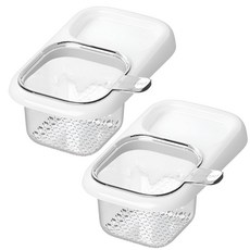 알리오마켓 깔끔한 주방 관리 싱크대 음식물 거름망 수세미 거치대, 2개, 화이트