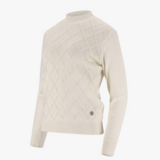 여성 겨울 방풍 아가일 패턴 목크넥 스웨터 (6K83401) 2773757