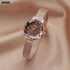 DFMEI 女士手錶女學生簡約時尚潮流韓版小衆輕奢氣質百搭石英錶
