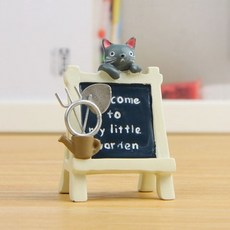 가든장식 애니멀 가든픽(이젤과고양이)+모티브코리아Shop, 빠른배송
