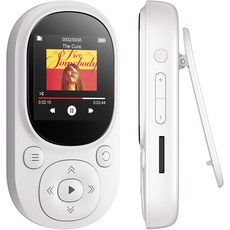 MECHEN MP3 64GB Bluetooth 5.3 플레이어 클립식 내장 음악 플레이어 스포츠용 뮤직, 1)WHITE