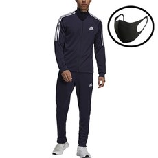 adidas 愛迪達 logo立領運動外套長褲套裝 SERENO TS M+鳥嘴型口罩