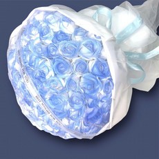 24H台灣出貨 99朵永生玫瑰花束 永生花 玫瑰花 情人節送禮 婚禮禮物 生日送禮, 漸層藍+白包裝（限一個）