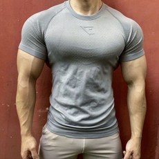 짐샤크 GYMSHARK 컴프레션 로고 반팔티 남성 운동 헬스 기능성 티셔츠