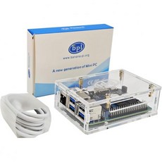유이투 바나나 파이 M5 Amlogic S905X3 싱글 보드 컴퓨터 4GB 램 16G eMMC AIOT 지원 안드로이드 데비안 라즈베리 대체품 전원 및 케이스 포함, BPI M5 with Case